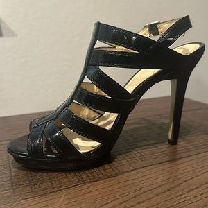 Nine West black patent heels. VINTAGE.